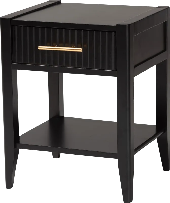 Steagall Black Nightstand