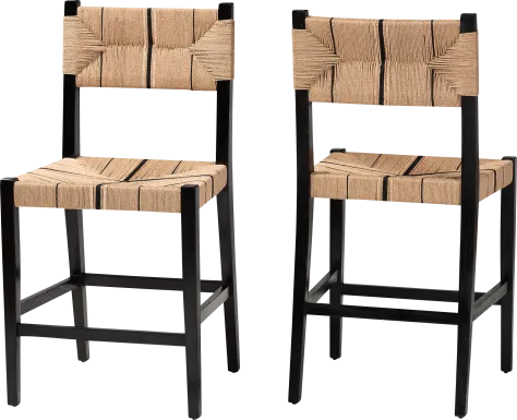 Devanshire Black Counter Stool, Set of 2