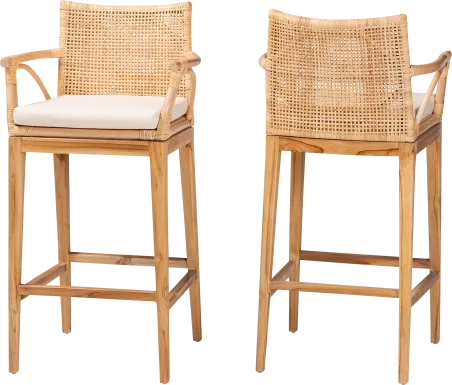 Fortenberry Brown Barstool, Set of 2