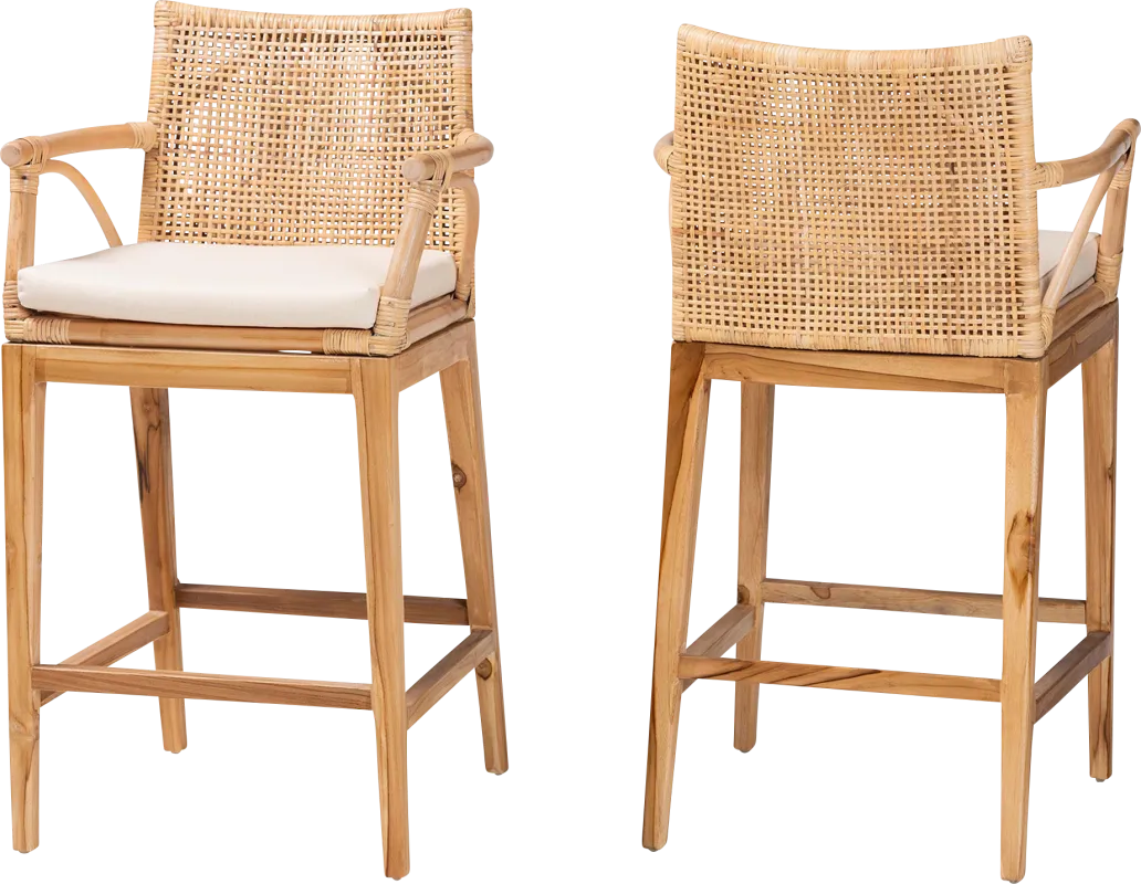 Fortenberry Brown Counter Stool, Set of 2