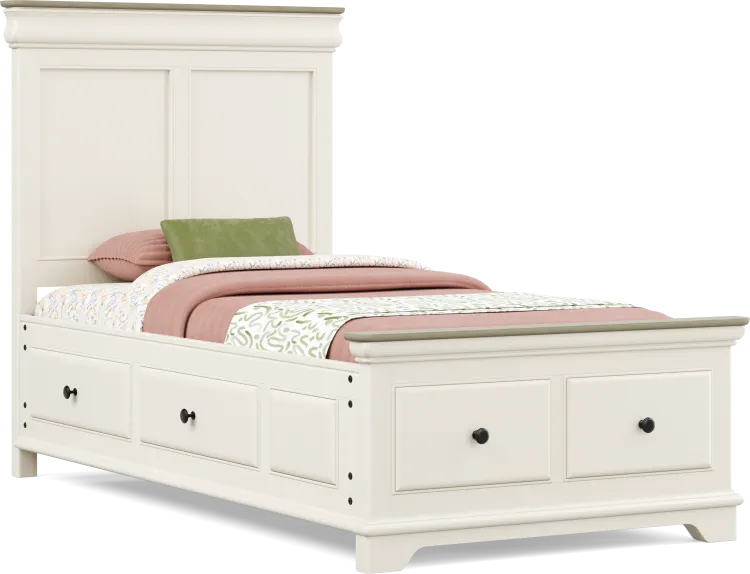 twin storage bed