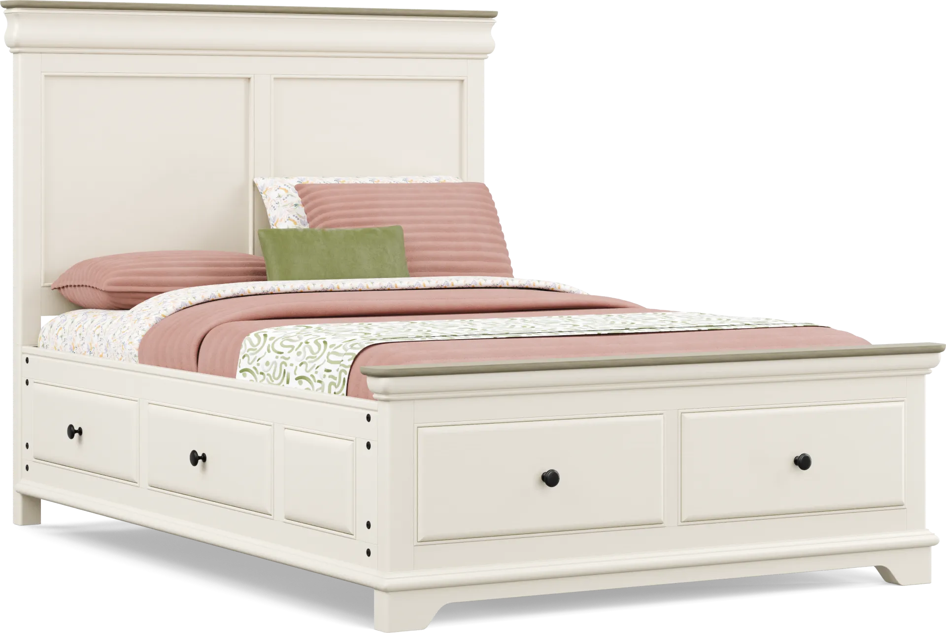 Kids Oberon Cream Full Storage Bed - Image 2