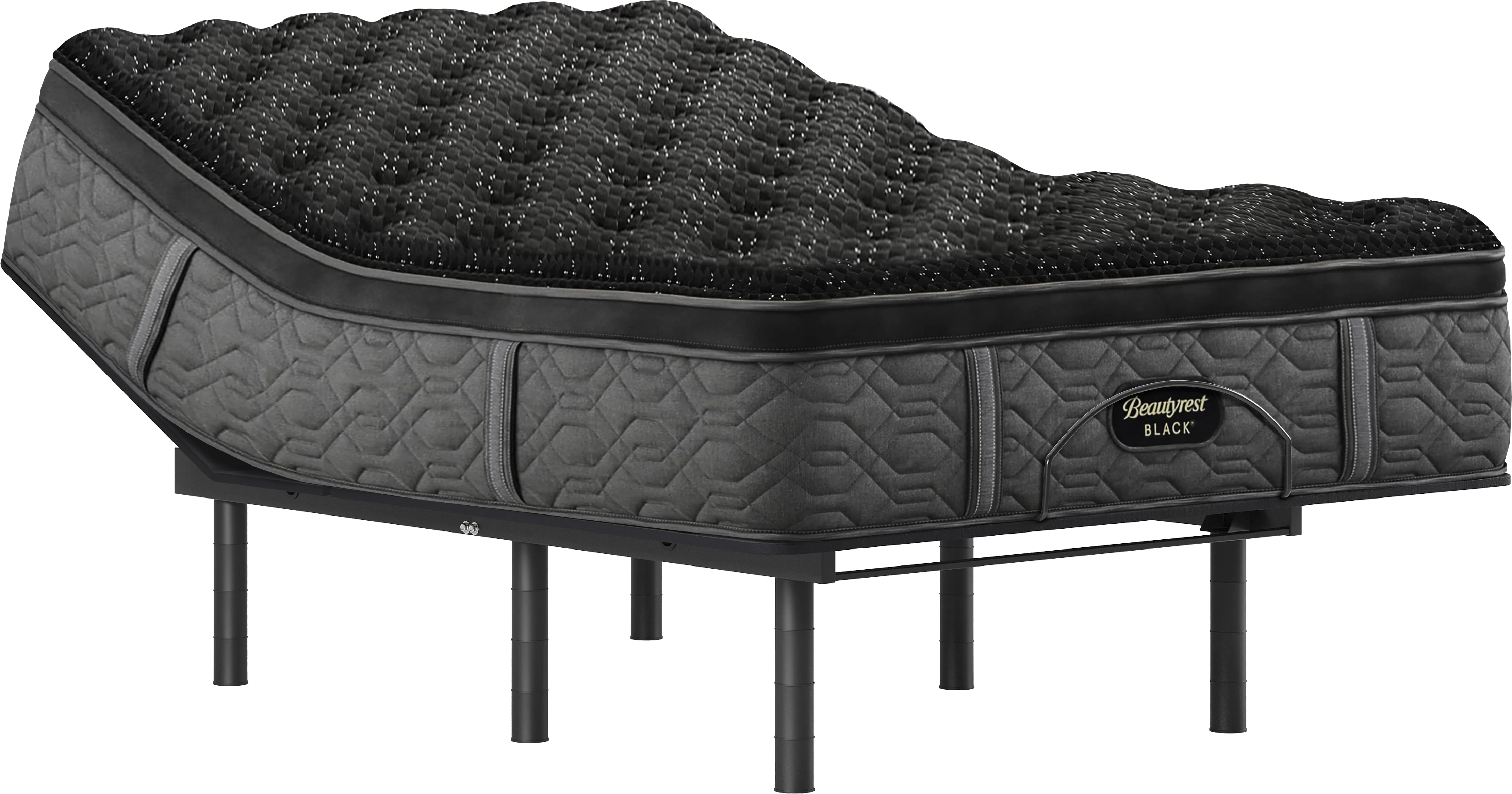 Beautyrest Black Series Three Plush Pillowtop Queen Mattress Set with Head Up Only Base - Thumbnail - Image 1