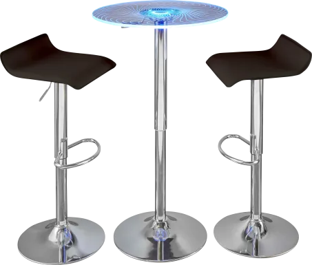 Krystl Brown Adjustable 3 Pc Bar Set