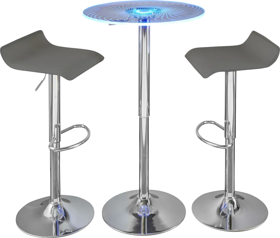 Krystl Gray Adjustable 3 Pc Bar Set