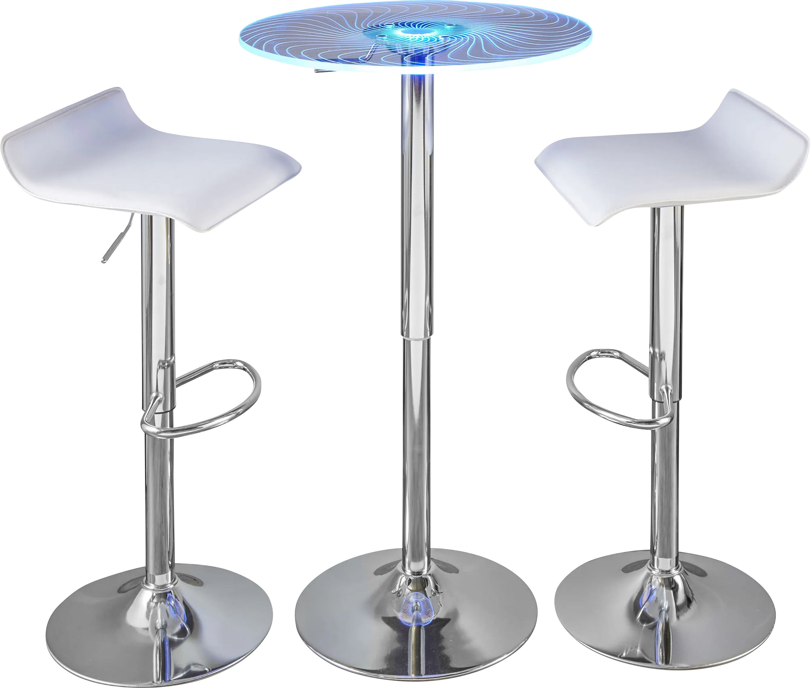 Krystl White Adjustable 3 Pc Bar Set