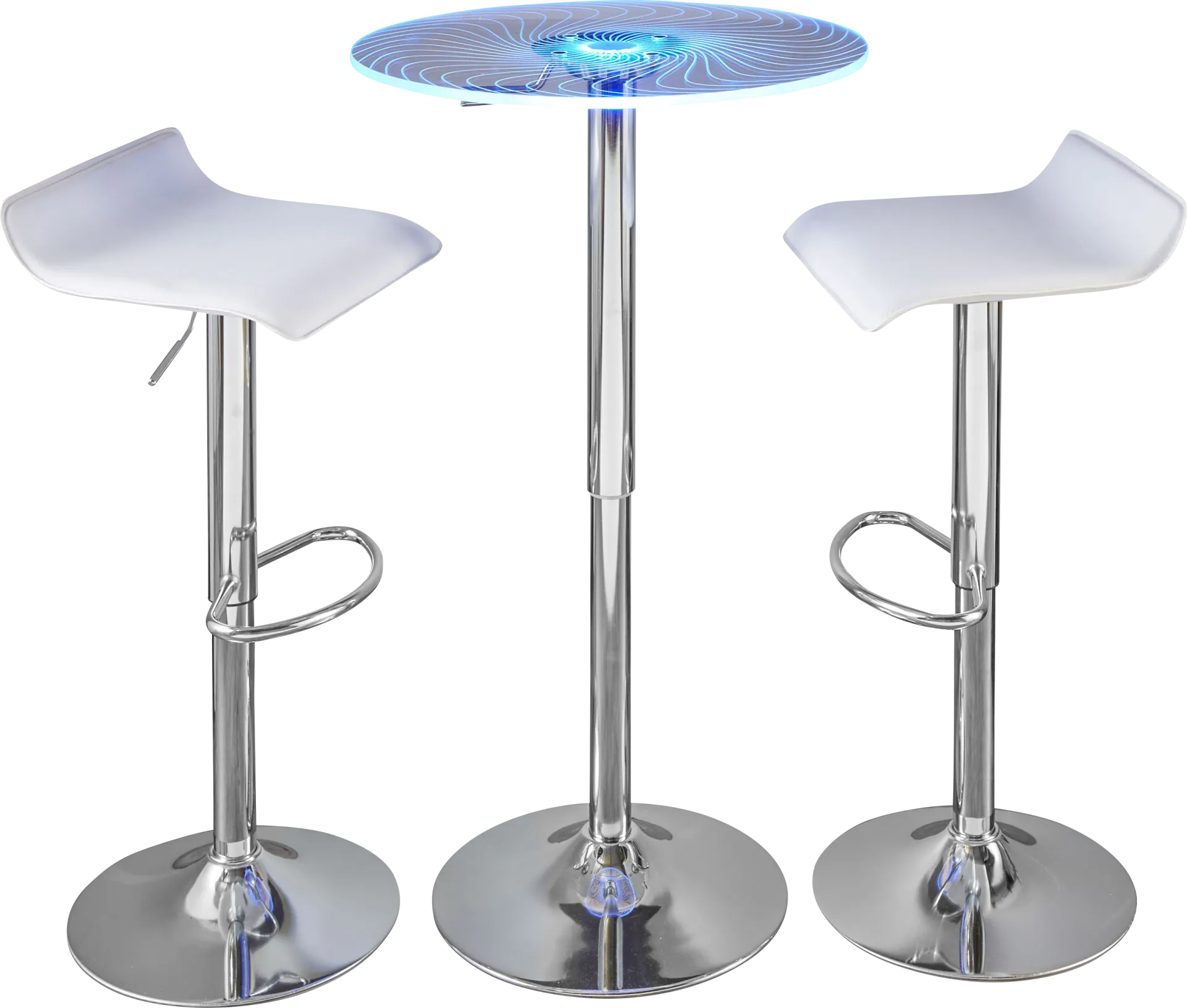 Krystl White Adjustable 3 Pc Bar Set - Image 1