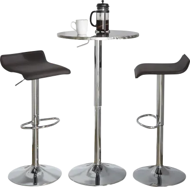 Lebato II Brown Adjustable 3 Pc Bar Set