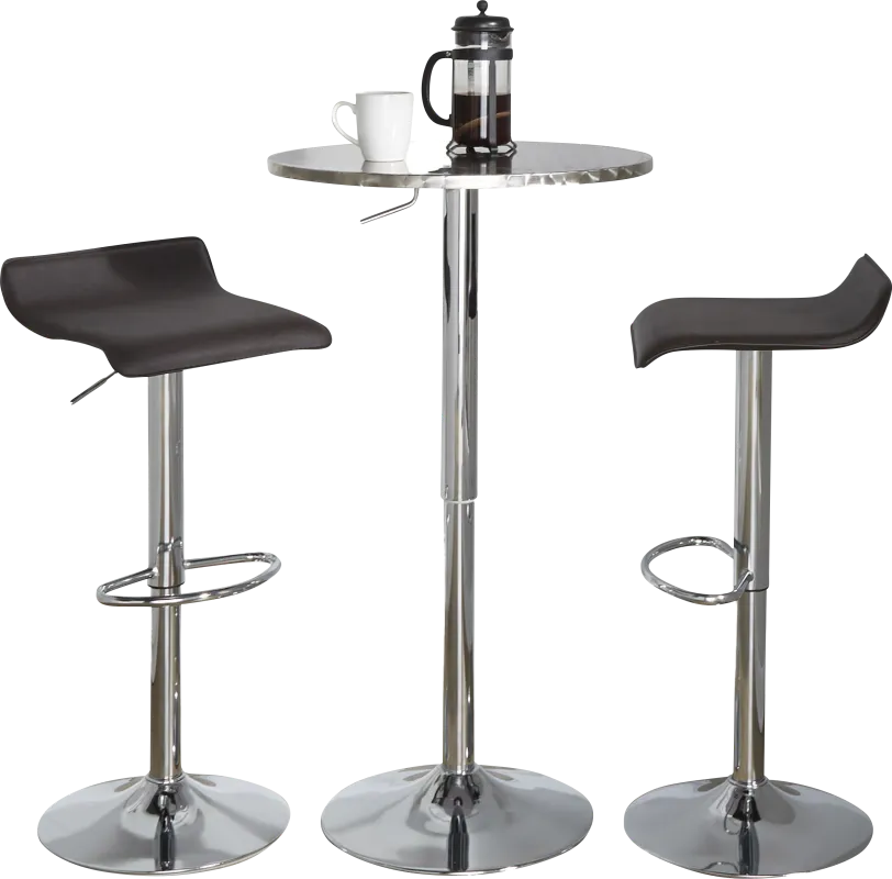 Lebato II Brown Adjustable 3 Pc Bar Set