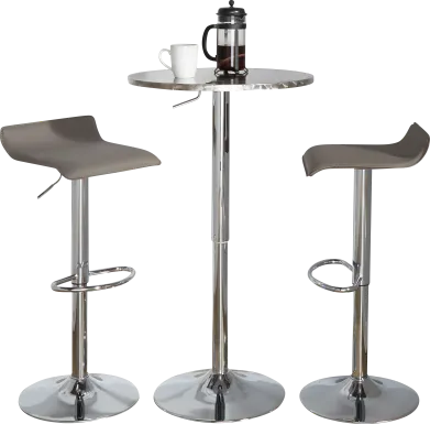 Lebato II Gray Adjustable 3 Pc Bar Set