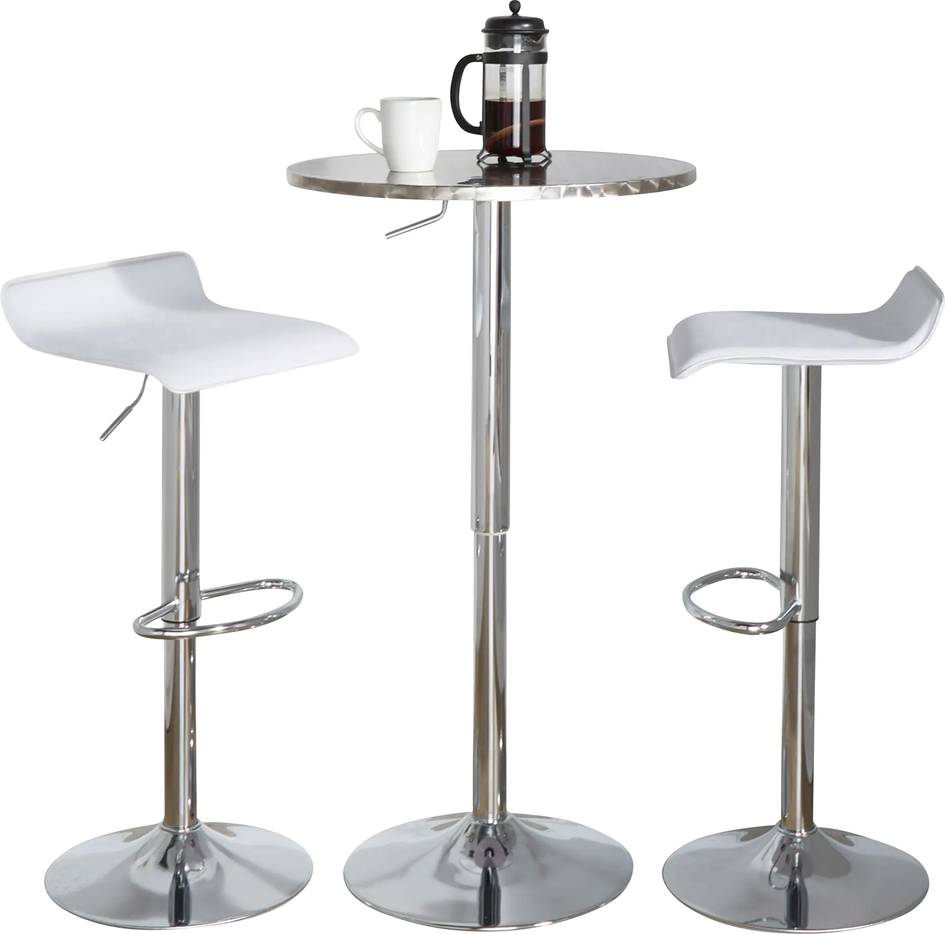 Lebato II White Adjustable 3 Pc Bar Set