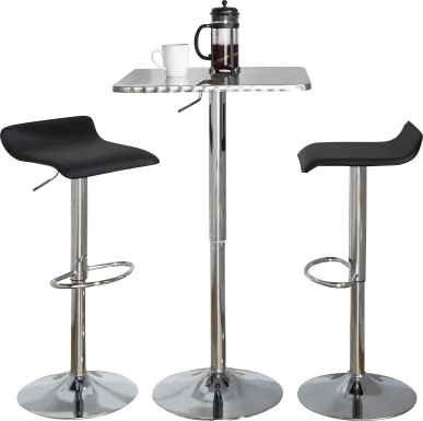 Lebato III Black Adjustable 3 Pc Bar Set