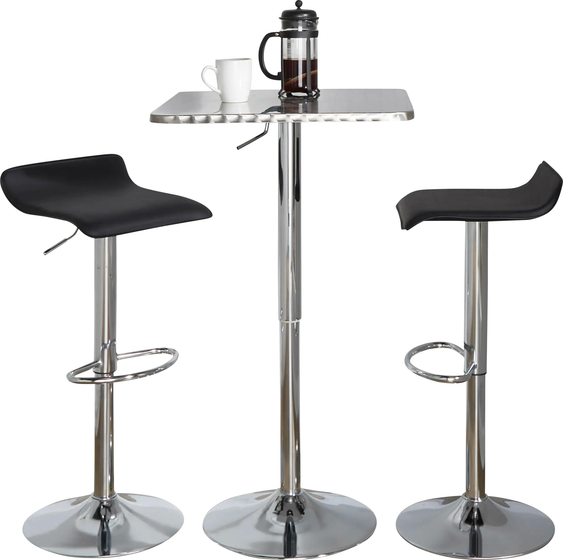 Lebato III Black Adjustable 3 Pc Bar Set