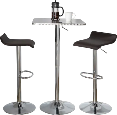 Lebato III Brown Adjustable 3 Pc Bar Set