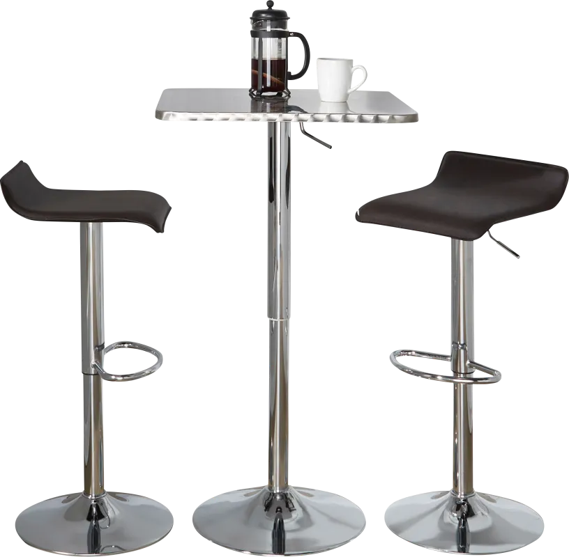 Lebato III Brown Adjustable 3 Pc Bar Set