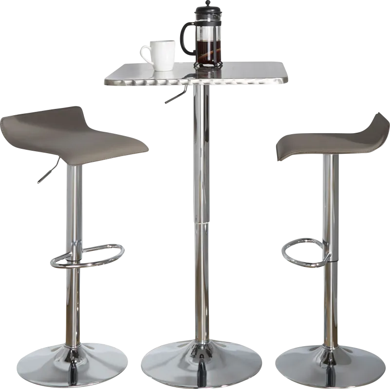Lebato III Gray Adjustable 3 Pc Bar Set