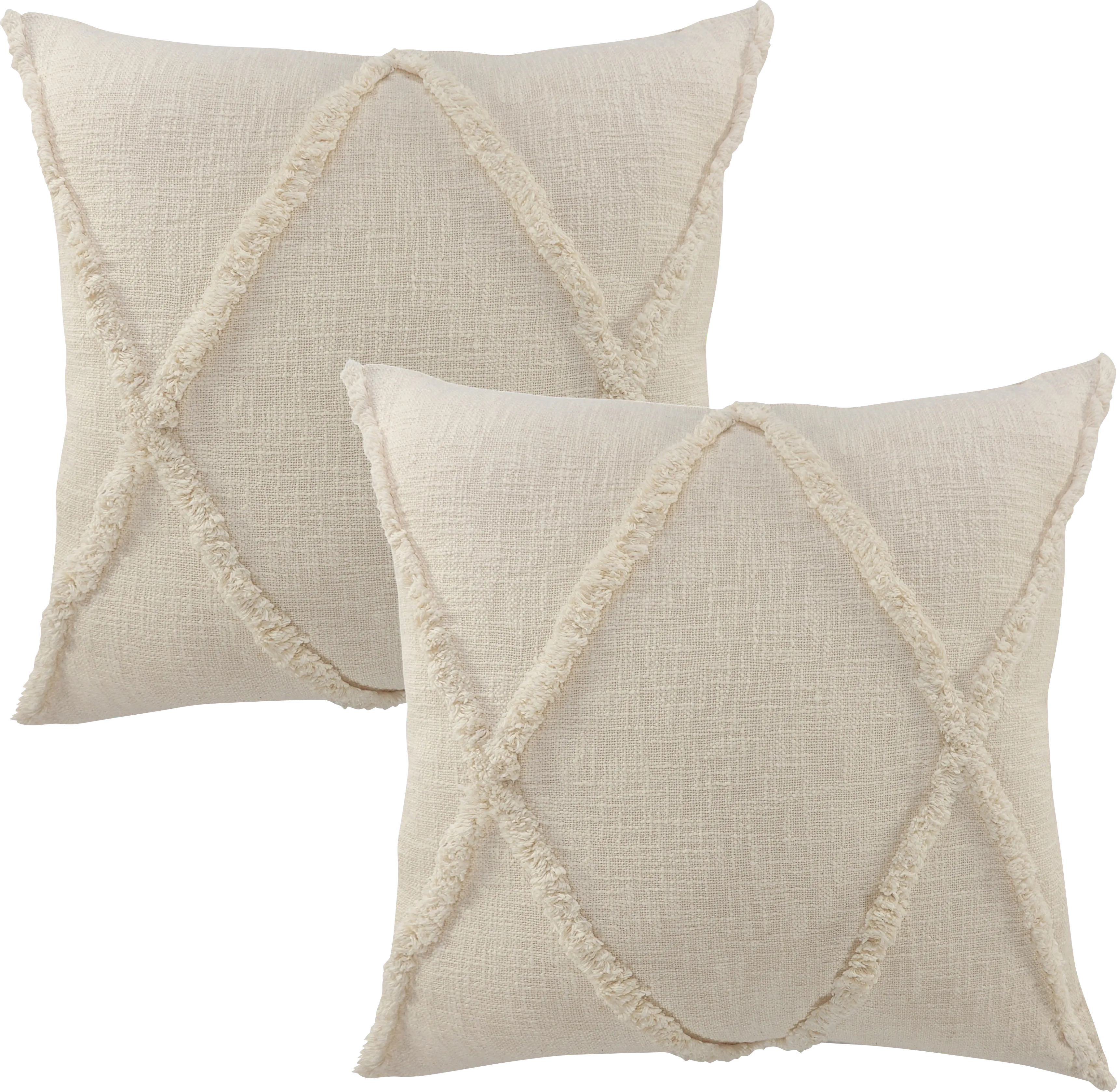 Rosellar Natural Accent Pillow Set of 2 - Thumbnail - Image 1