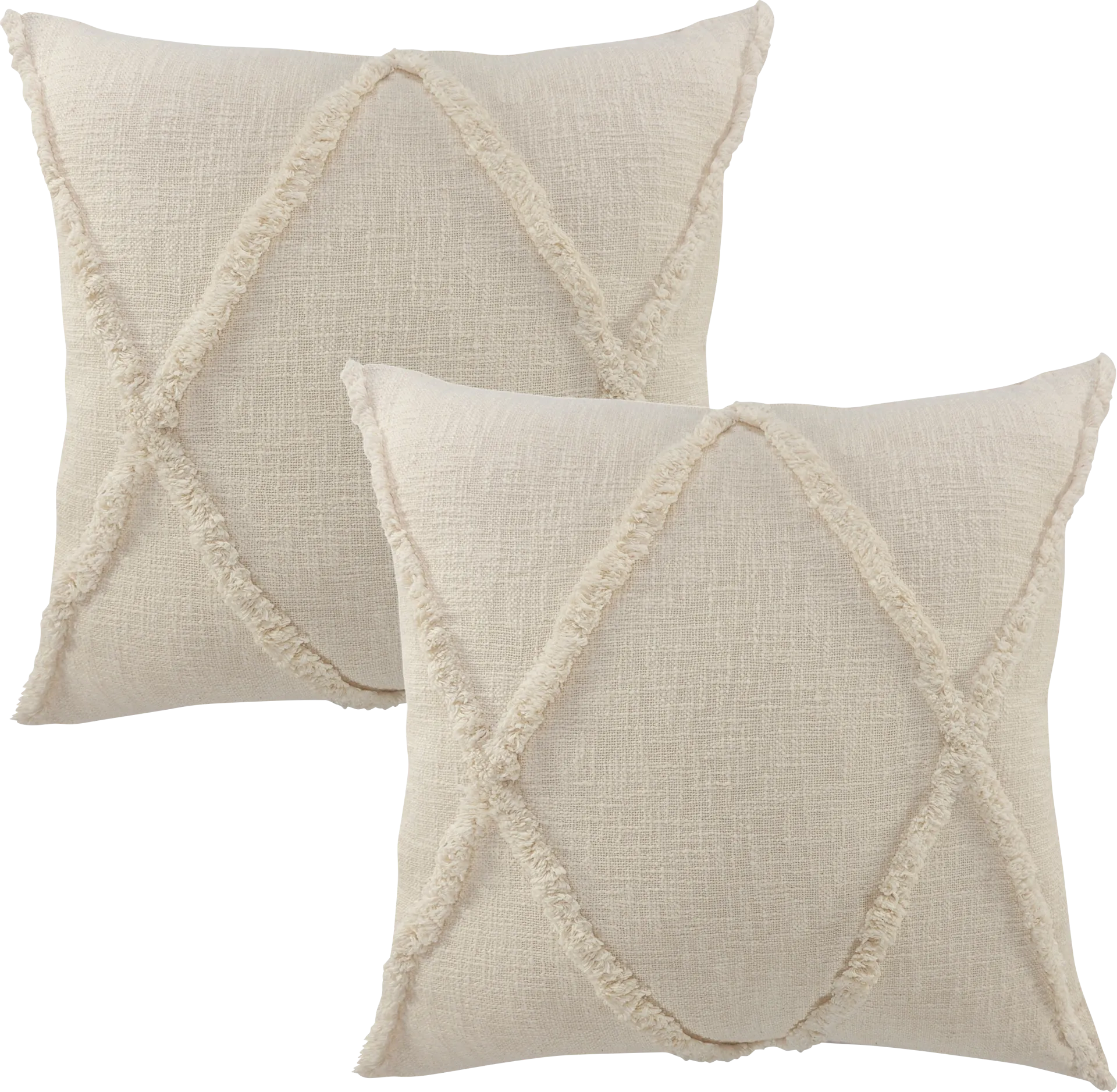 Rosellar Natural Accent Pillow Set of 2 - Image 1