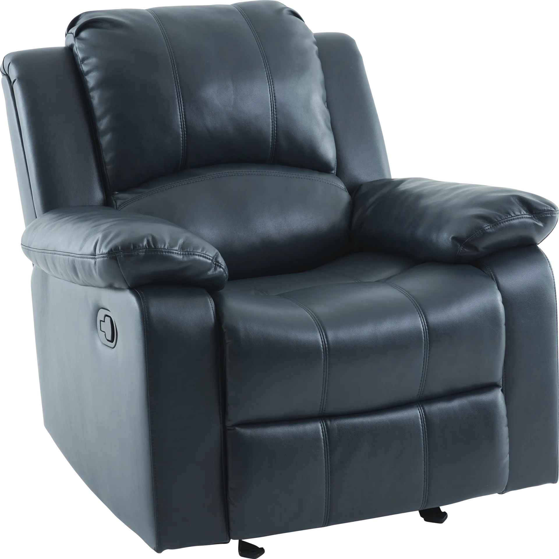Annaika Dark Blue Glider Recliner - Image 1