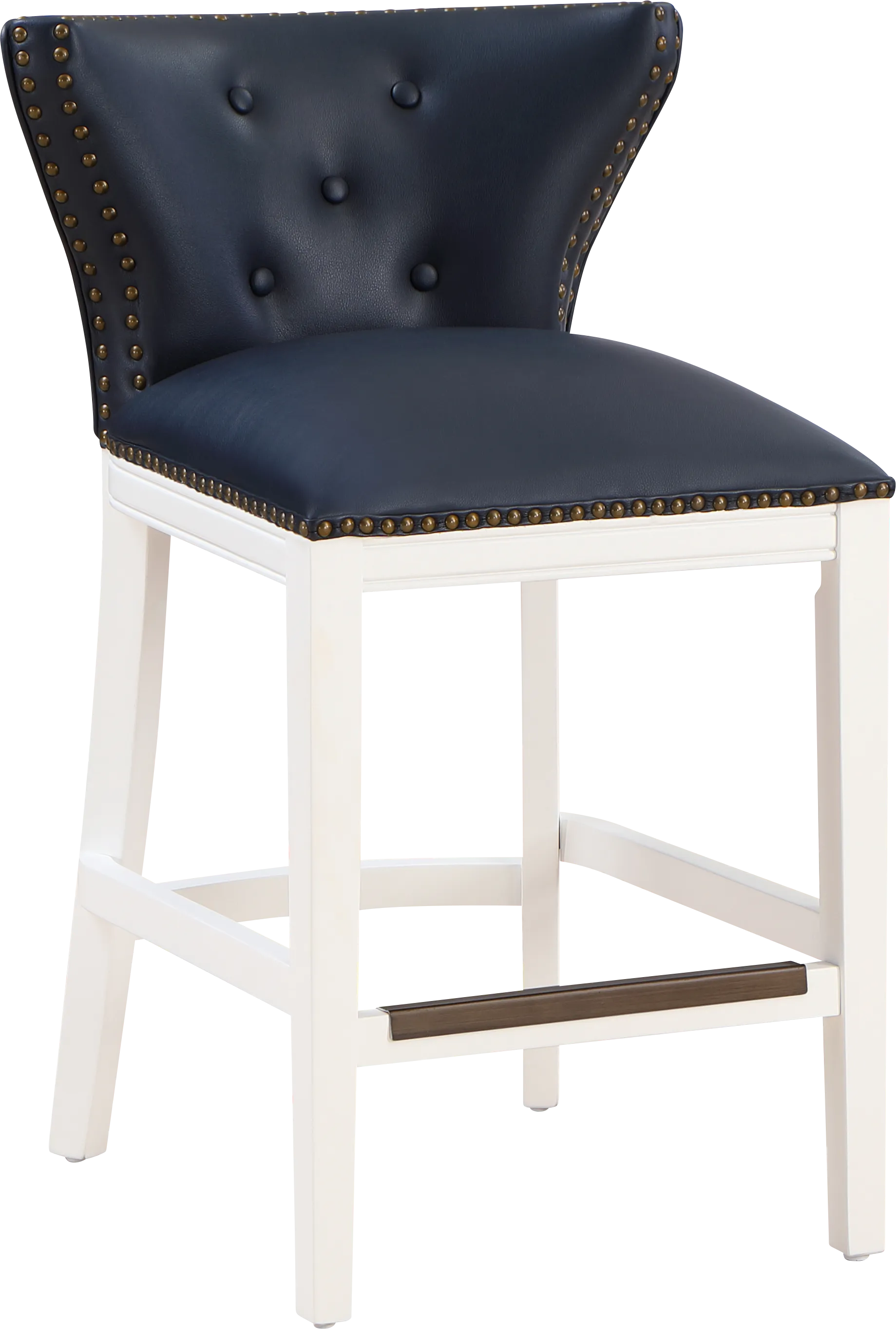 Seyres Dark Blue Counter Height Stool - Image 1