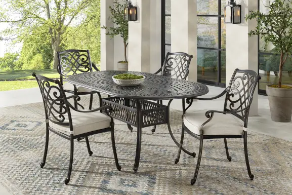 Carina Bronze Oval Outdoor Dining Table