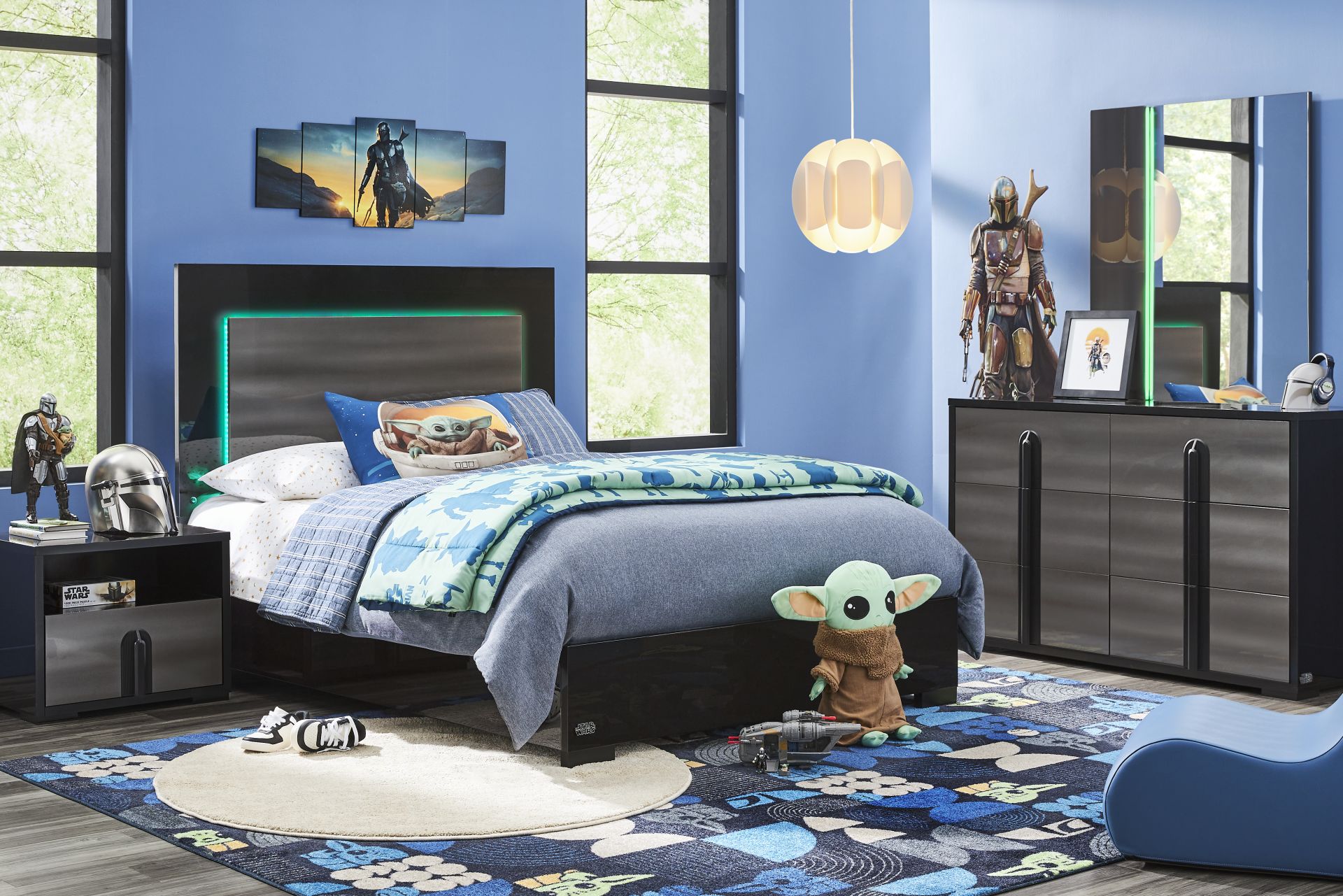 Star Wars Black Full Lighted Bedroom - Image 1
