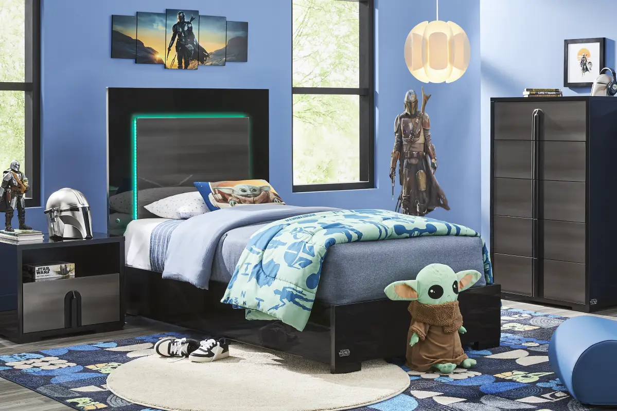 Star Wars Black Twin Lighted Bedroom