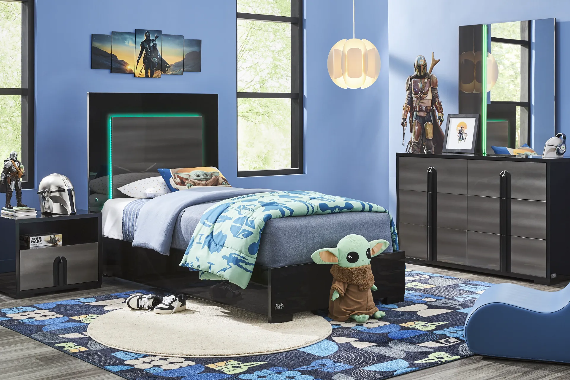 Star Wars Black Twin Lighted Bed - Image 2