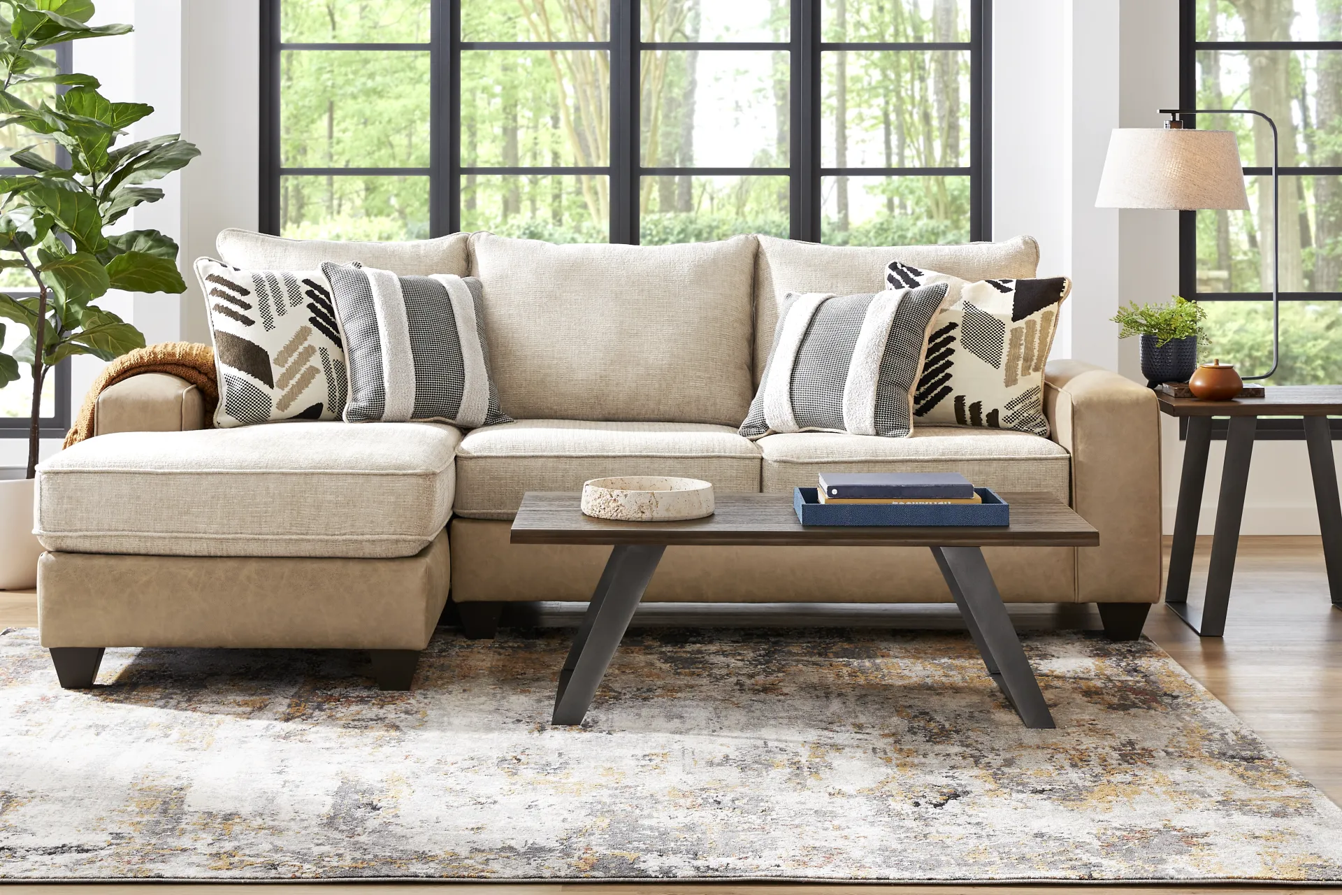 Murphy Beige 2 Pc Sectional - Image 1
