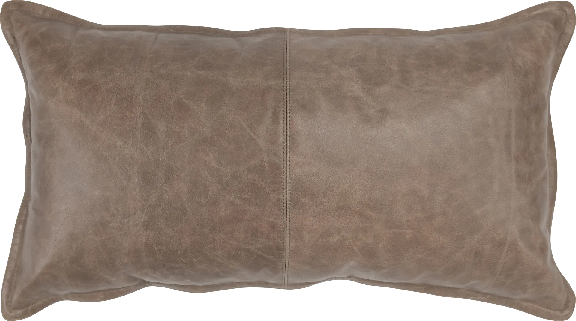 Ezama Taupe Lumbar Pillow - Image 1