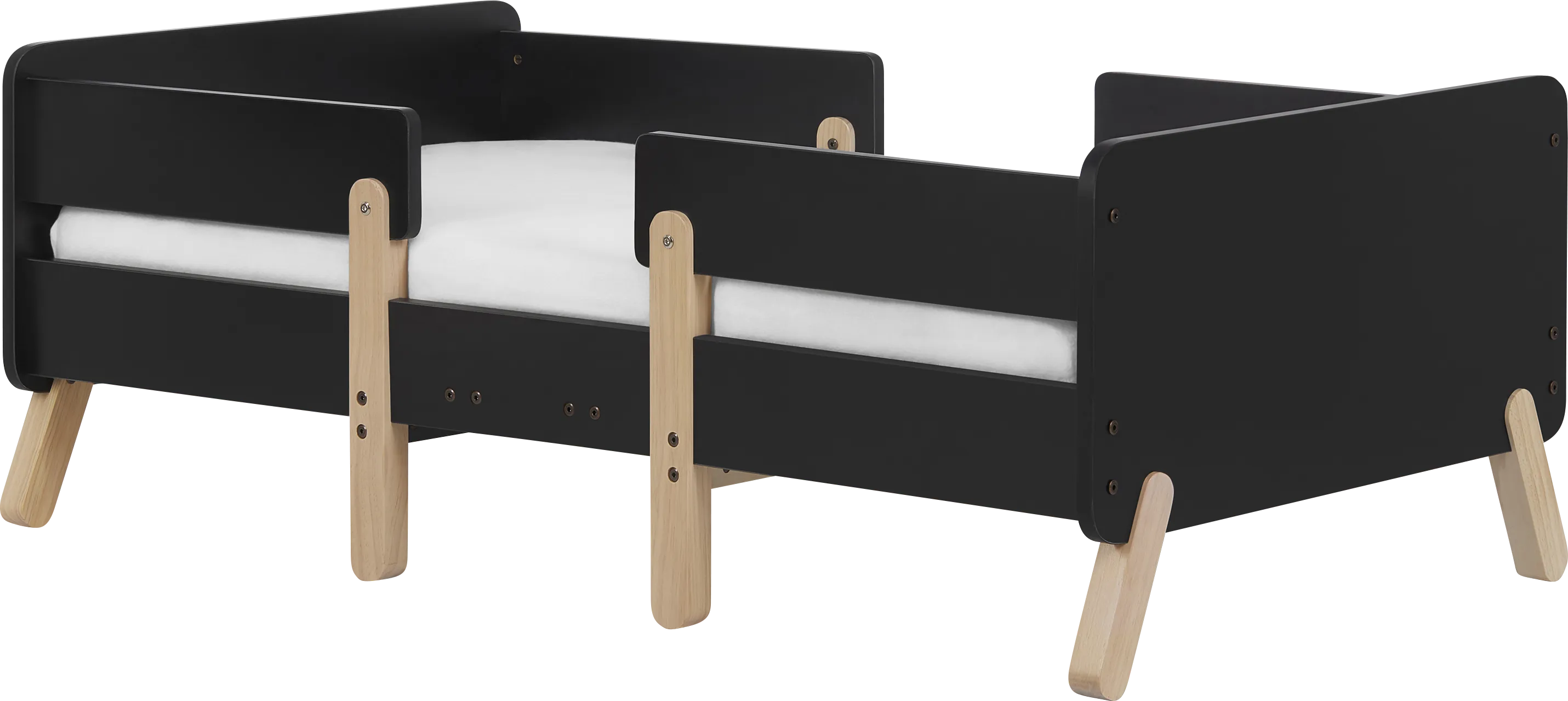 Kids Rhysa Black Toddler Bed - Thumbnail - Image 1