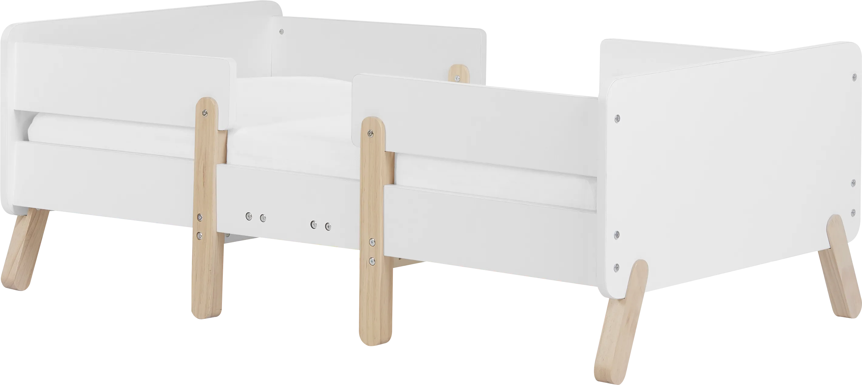 Kids Rhysa White Toddler Bed - Thumbnail - Image 1