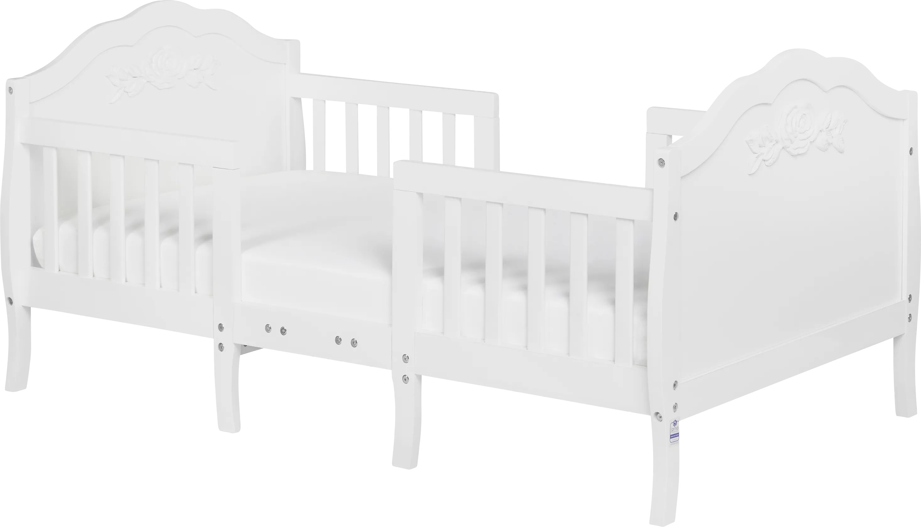 Kids Faylo White Toddler Bed - Thumbnail - Image 1