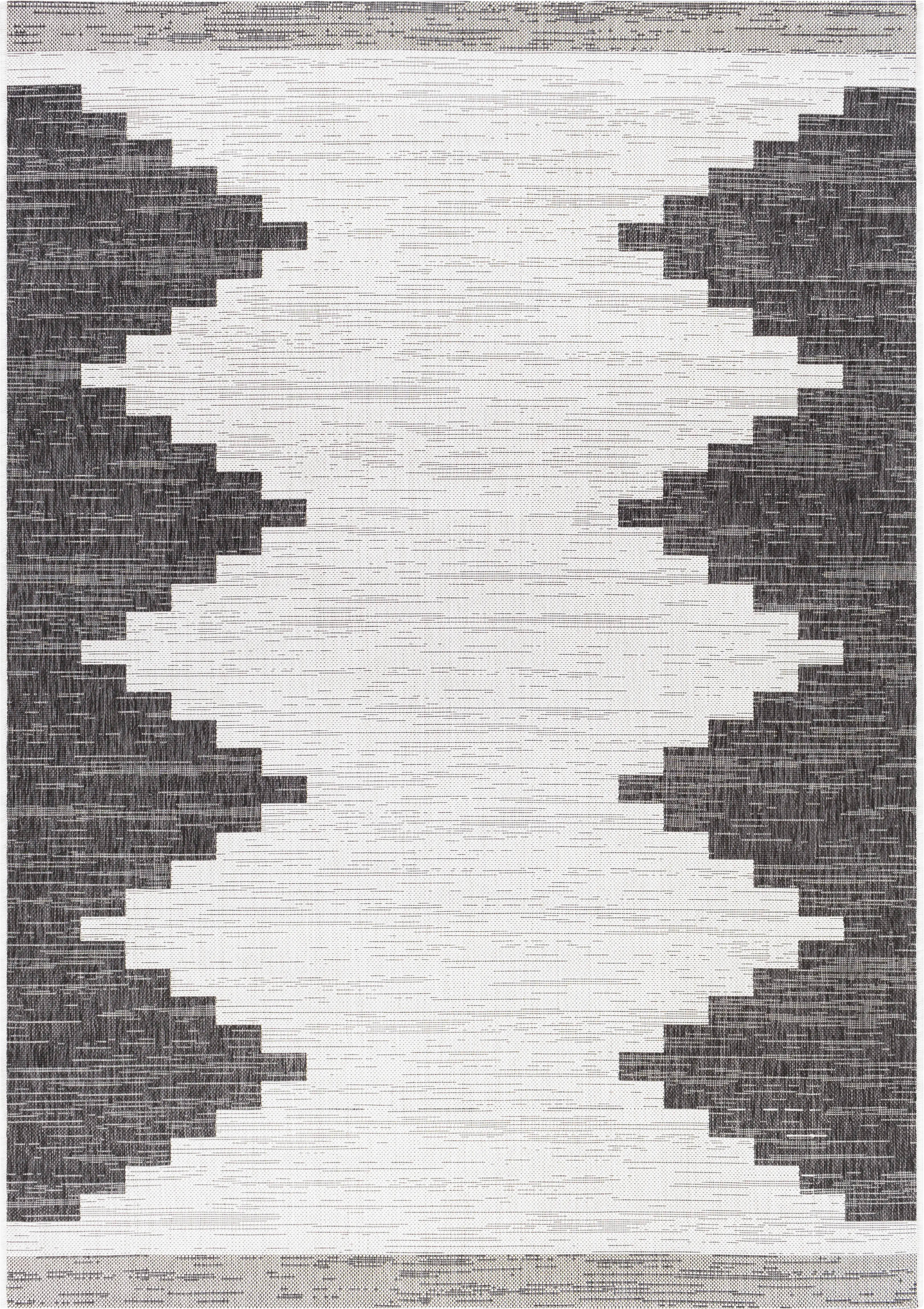 Yenna Black 5'3 x 7'7 Indoor/Outdoor Rug - Thumbnail - Image 1