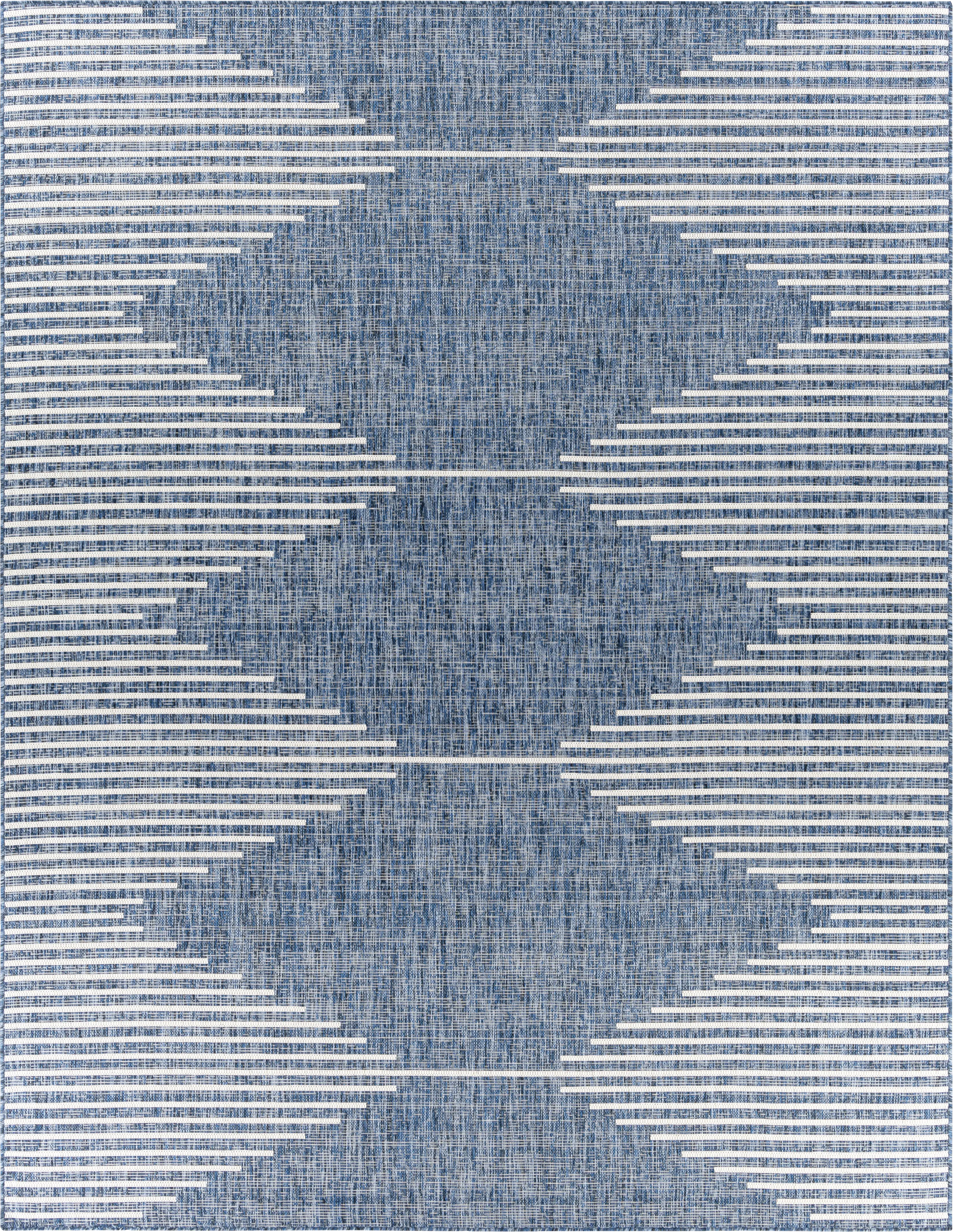 Verniere Blue 7'10 x 10'2 Indoor/Outdoor Rug - Thumbnail - Image 1