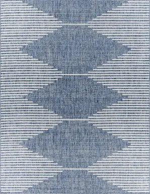 Verniere Blue 7'10 x 10'2 Indoor/Outdoor Rug