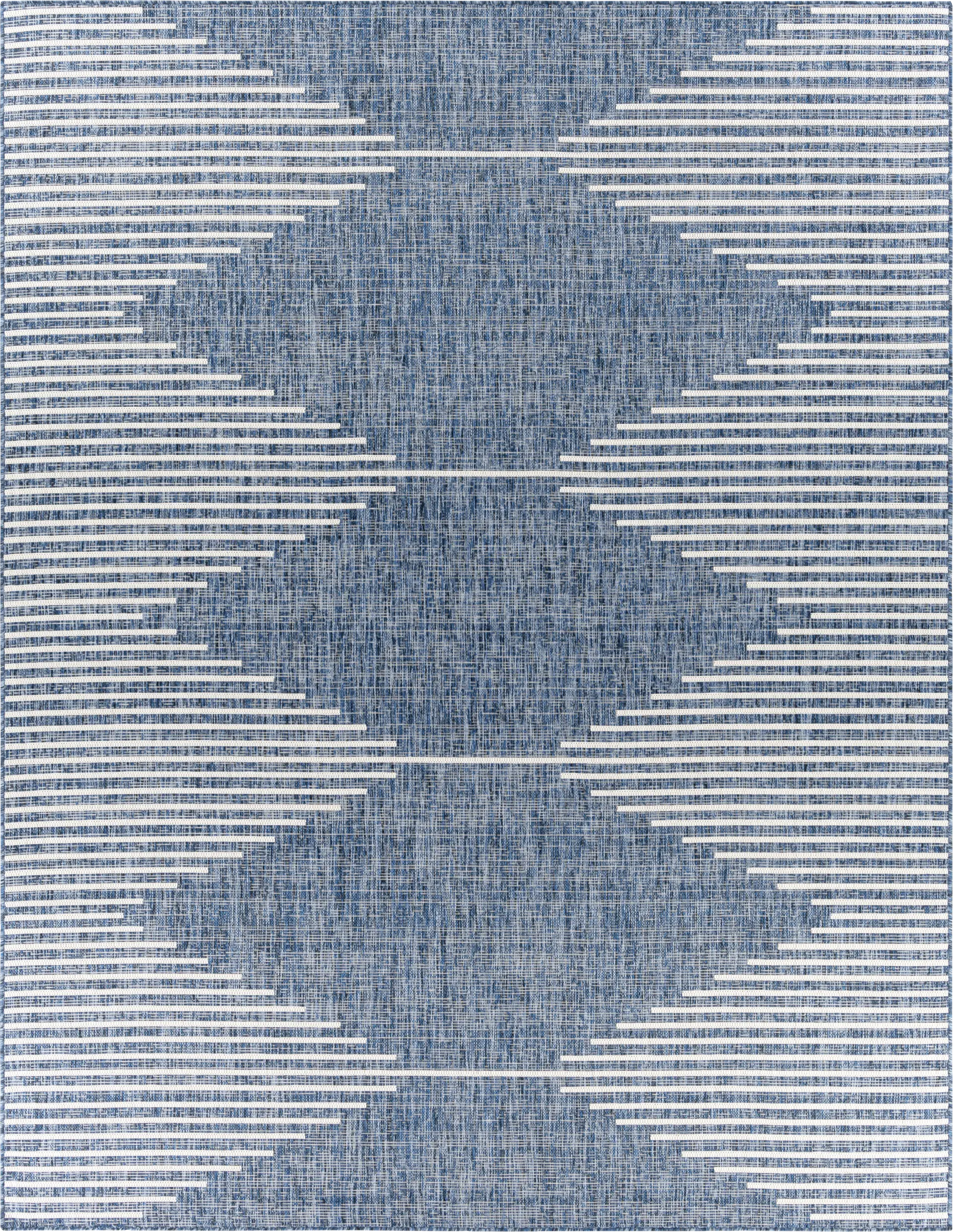 Verniere Blue 5'3 x 7'7 Indoor/Outdoor Rug