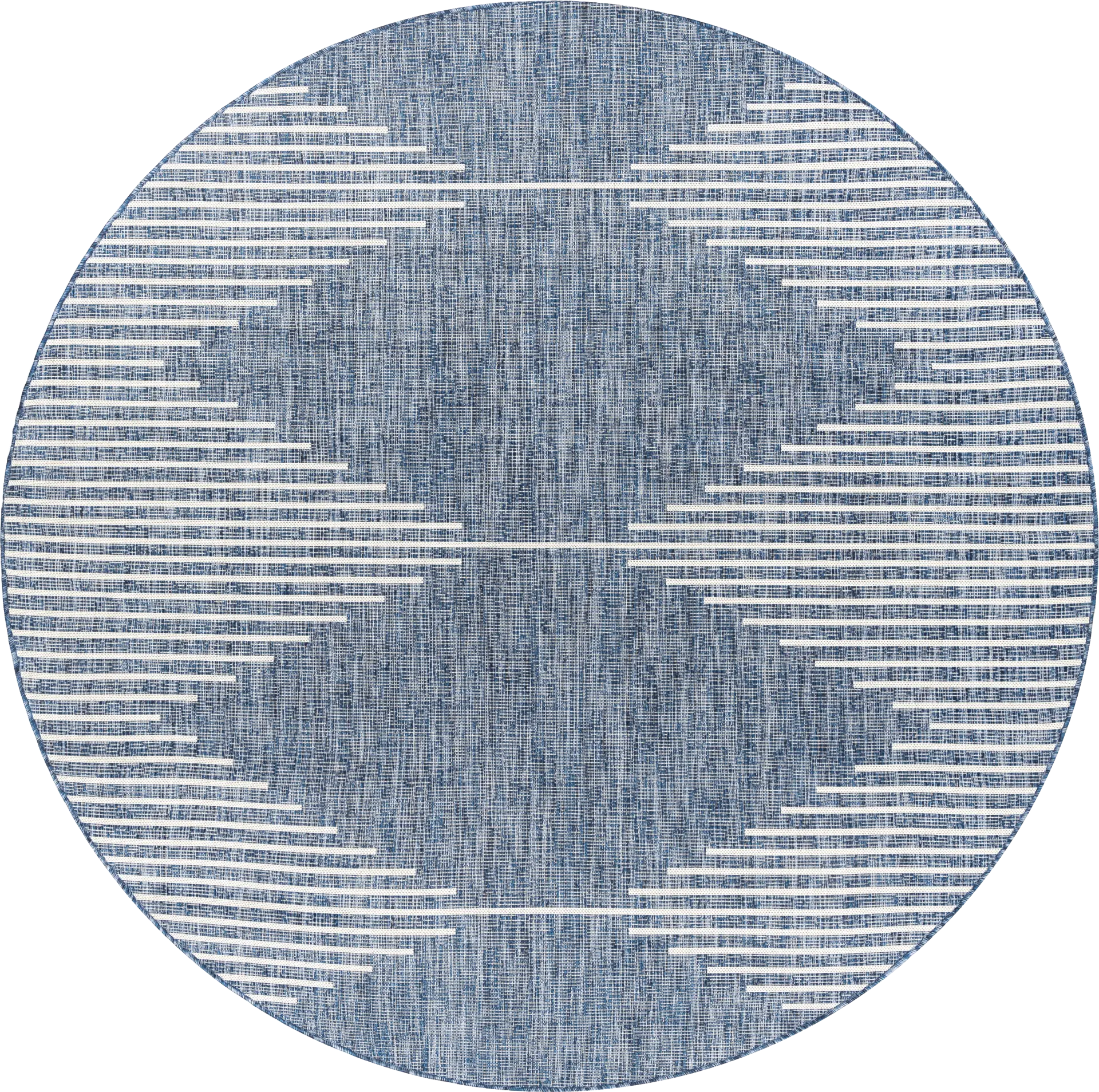 Verniere Blue 7'10 Round Indoor/Outdoor Rug
