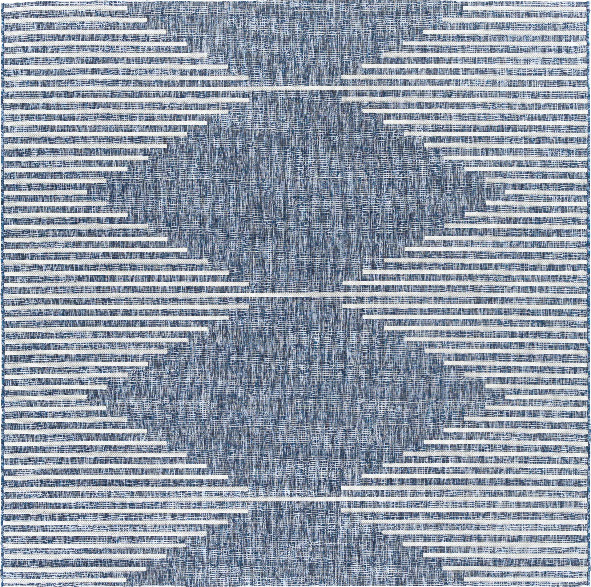Verniere Blue 7'10 Square Indoor/Outdoor Rug - Image 1