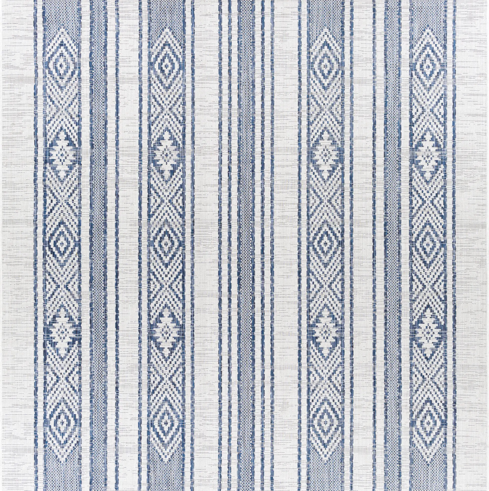 Perris Dark Blue 6'7 Square Indoor/Outdoor Rug