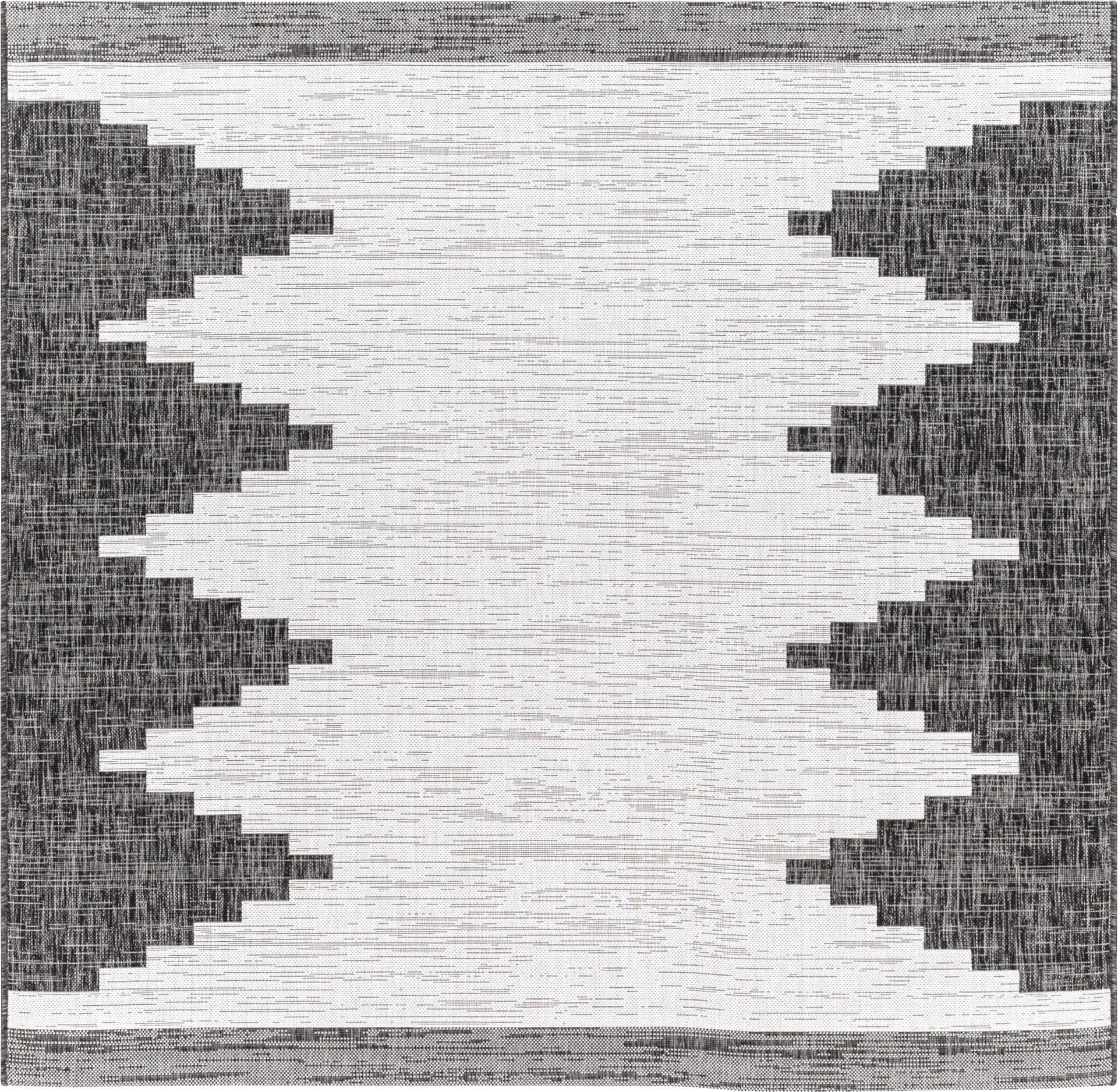 Yenna Black 7'10 Square Indoor/Outdoor Rug