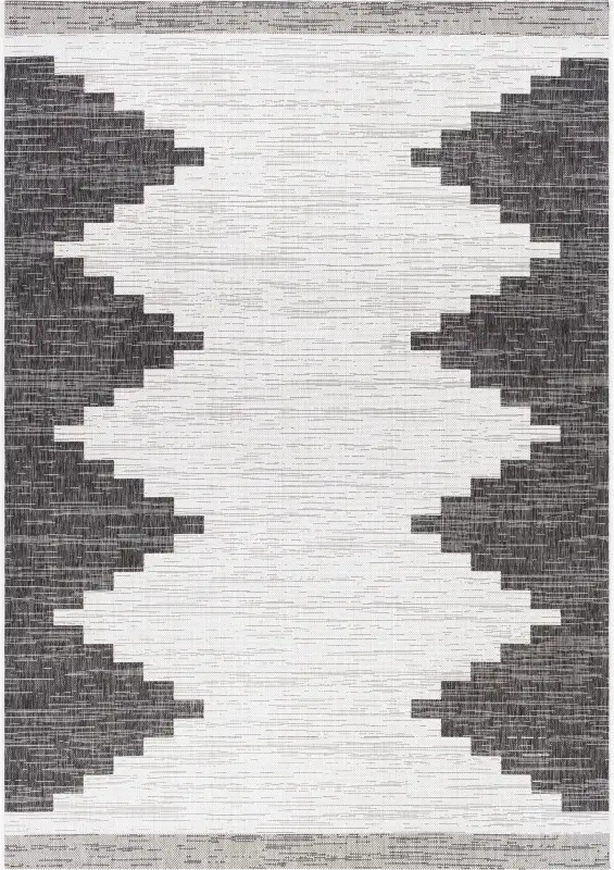 Yenna Black 7'10 x 10'2 Indoor/Outdoor Rug