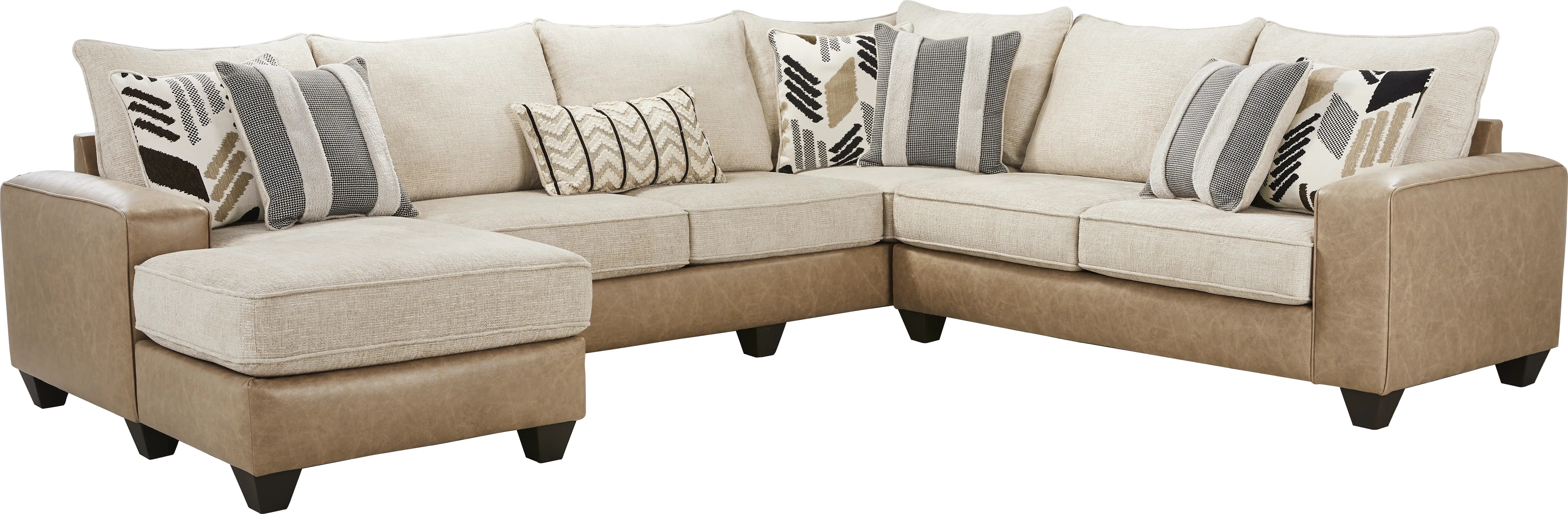 Murphy Beige 3 Pc Sectional - Thumbnail - Image 1