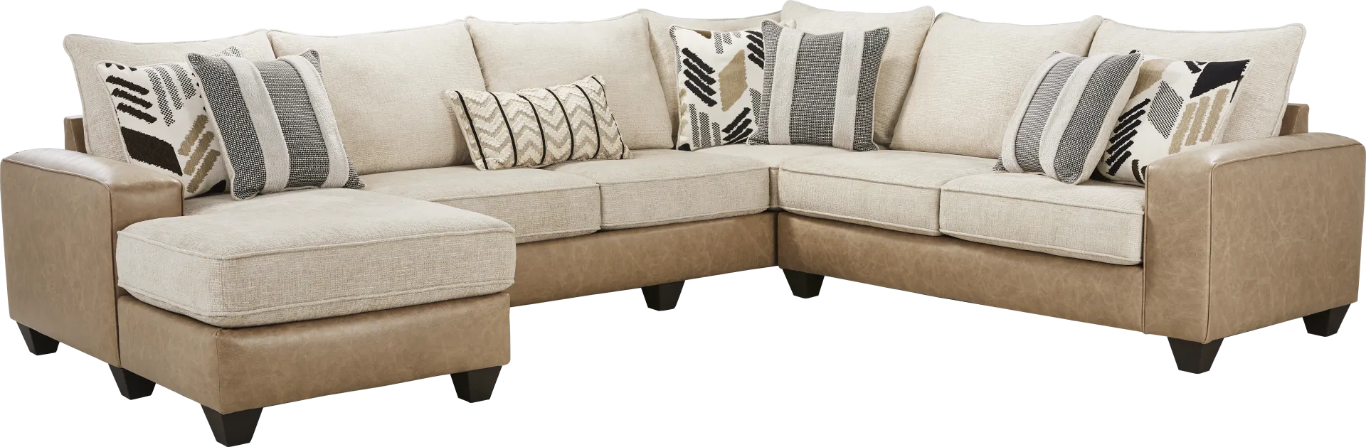 Murphy Beige 3 Pc Sectional - Image 2