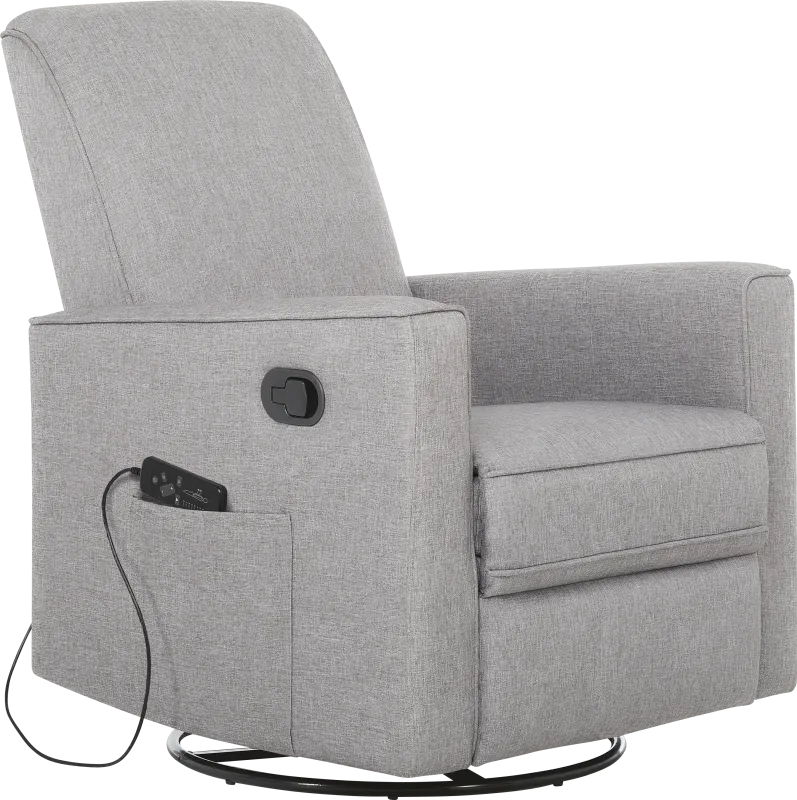 Nursery Daloair Light Gray Swivel Glider