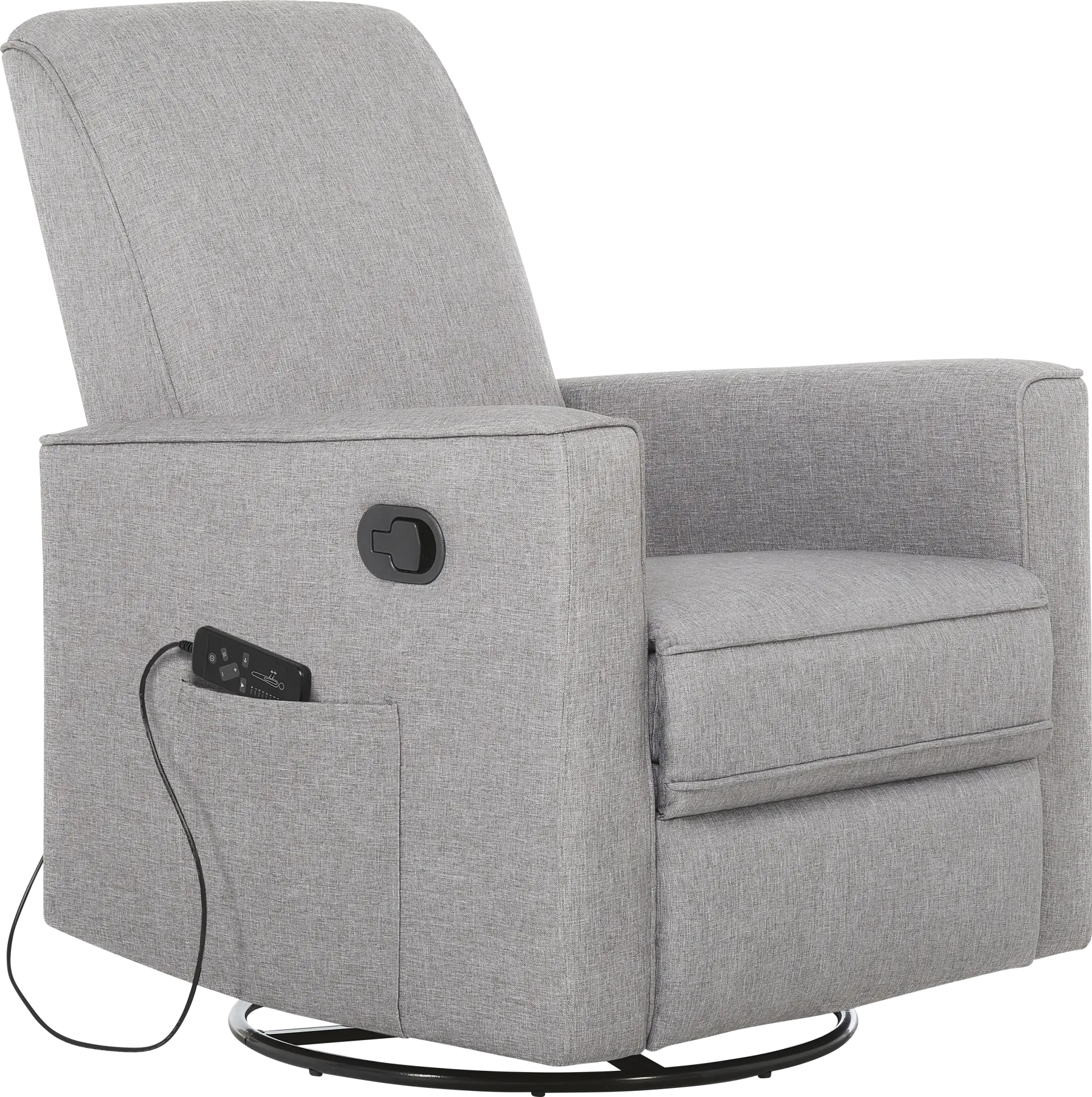 Nursery Daloair Light Gray Swivel Glider