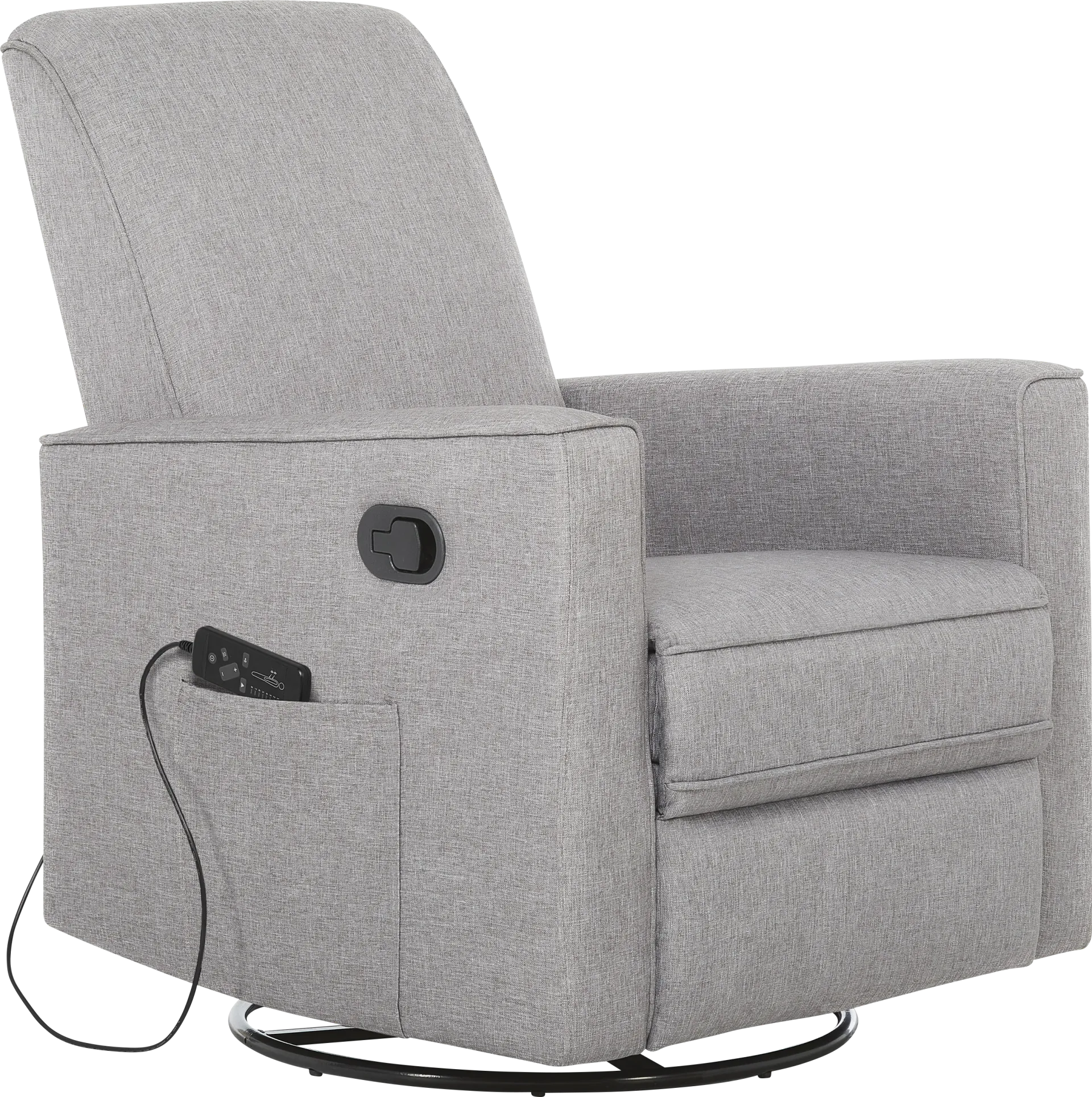 Nursery Daloair Light Gray Swivel Glider - Image 1