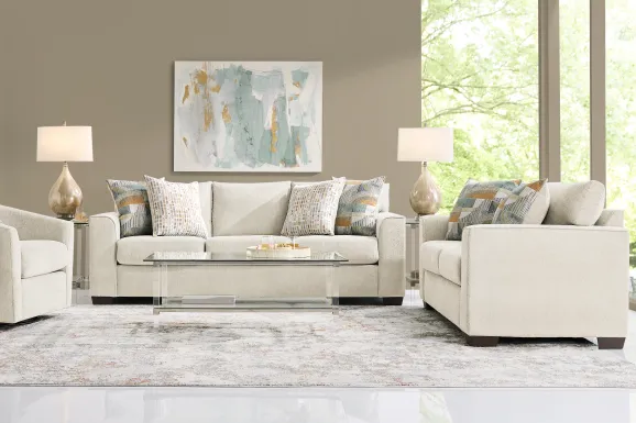 Delcrest White Sofa