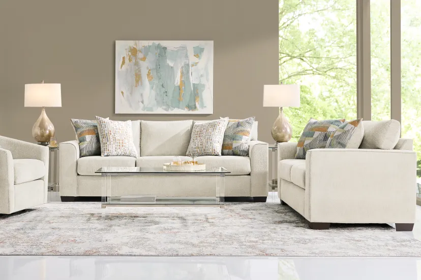 Delcrest White 2 Pc Living Room
