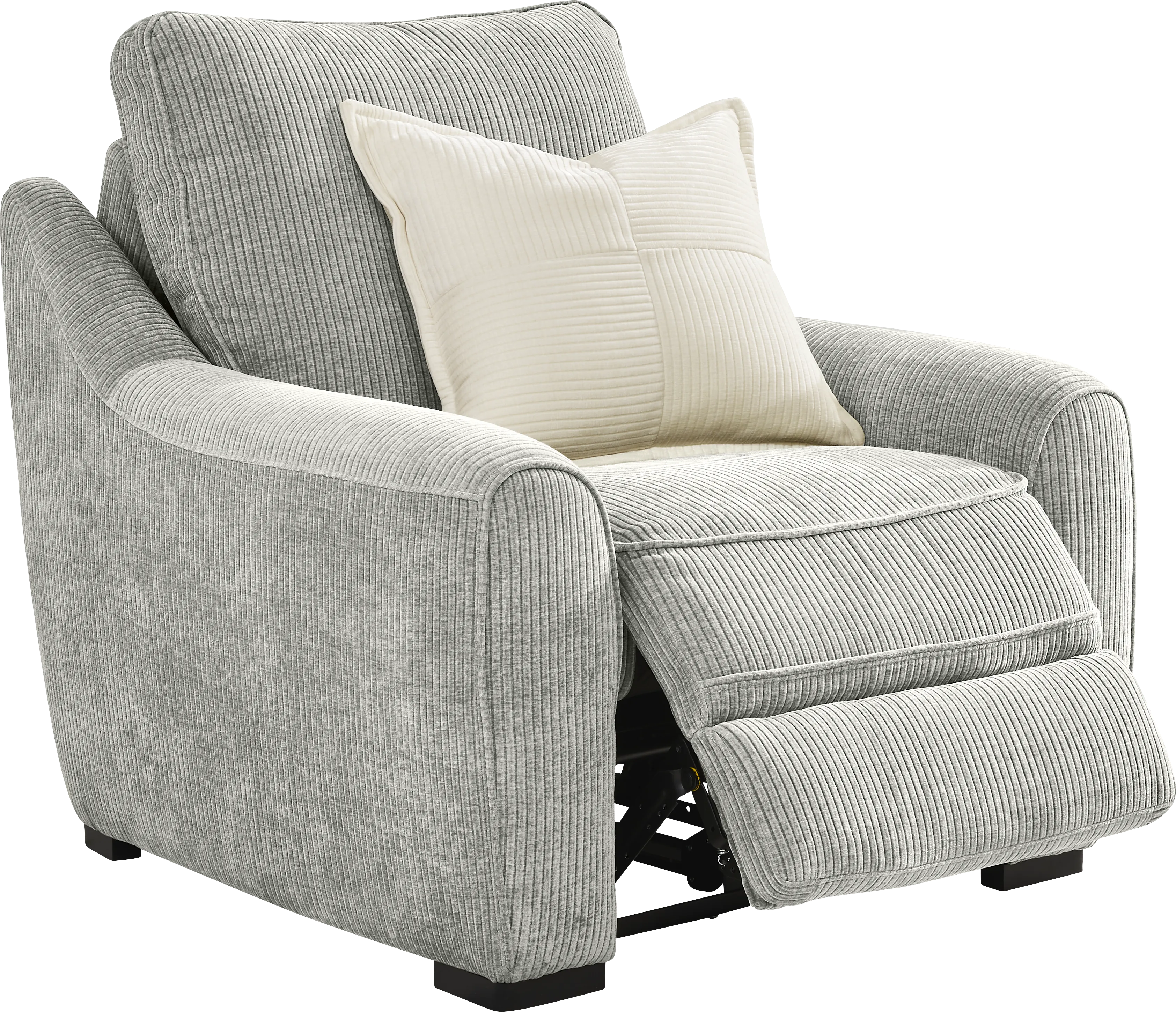 Somerset Gray Dual Power Recliner - Thumbnail - Image 1